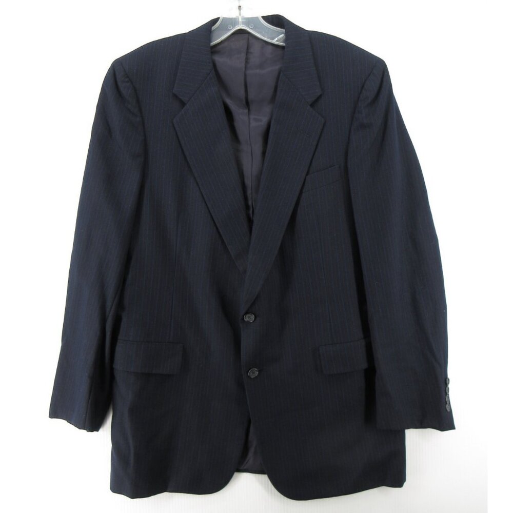 VINTAGE Hickey Freeman Sport Coat 42 Boardroom Blazer Wool Pinstripe